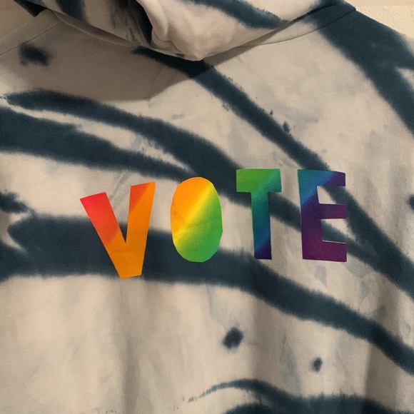 Urban Outfitters United We Vote Oversized Tie Dye Hoodie - Picture 3 of 4